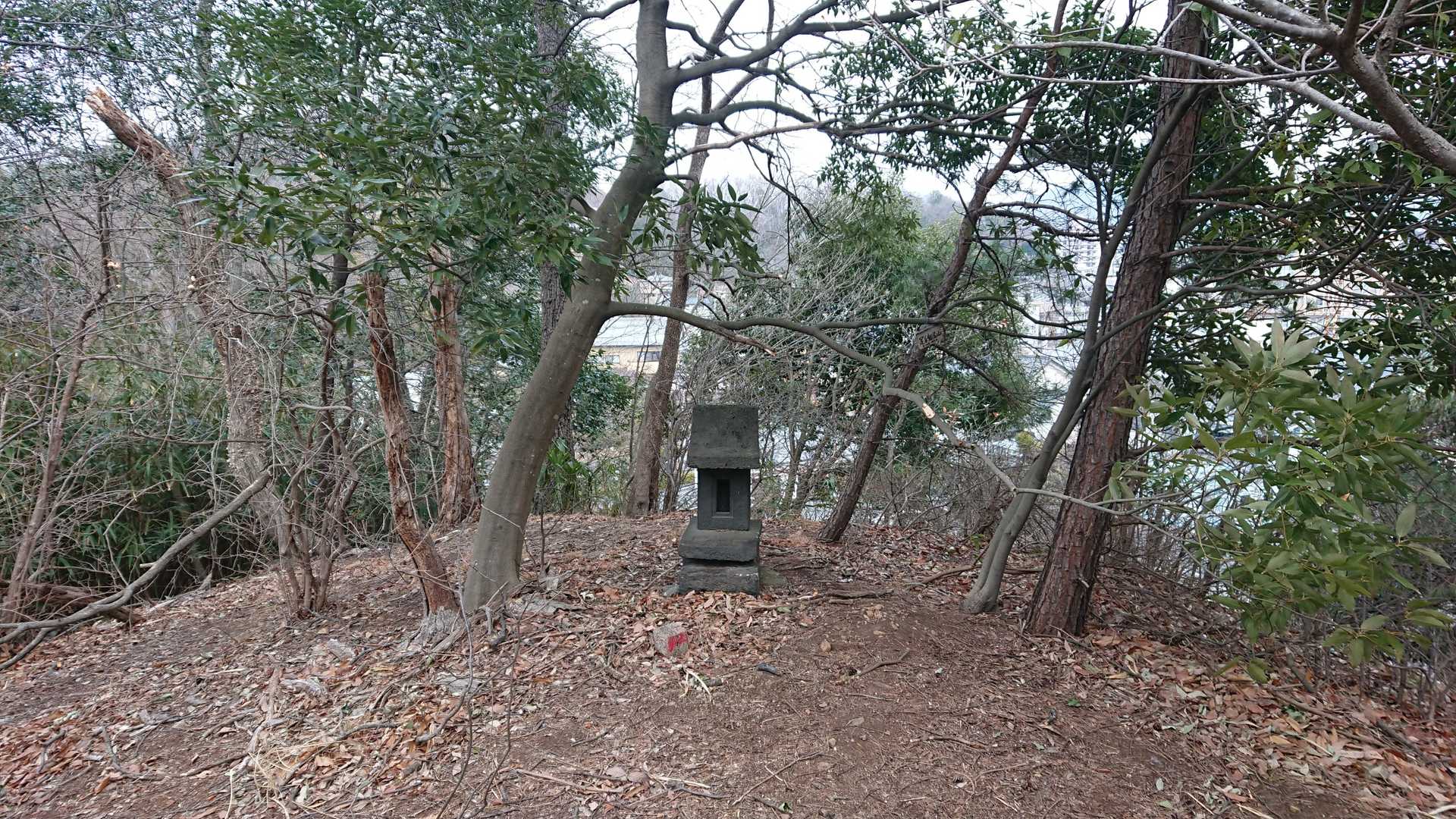 相生山🚩到着です～😄

山名盤は祠に横になった枝～😄