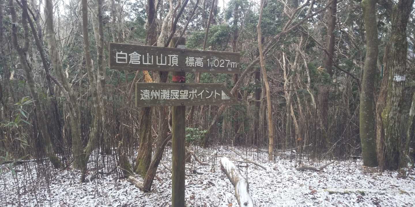 粉雪の山頂…