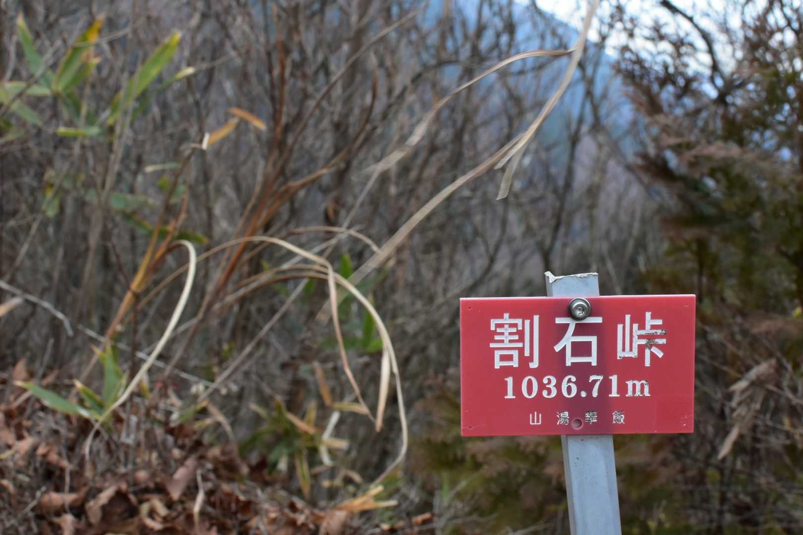すぐに割石峠山に到着✨
これで石墨山と軌跡が繋がった👏