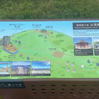 駒ヶ岳山頂の案内図。
以前はアサギマダラのイラストありましたが、なくなっている？