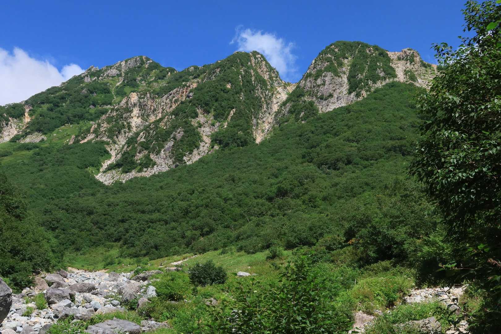聳え立つ東鎌尾根