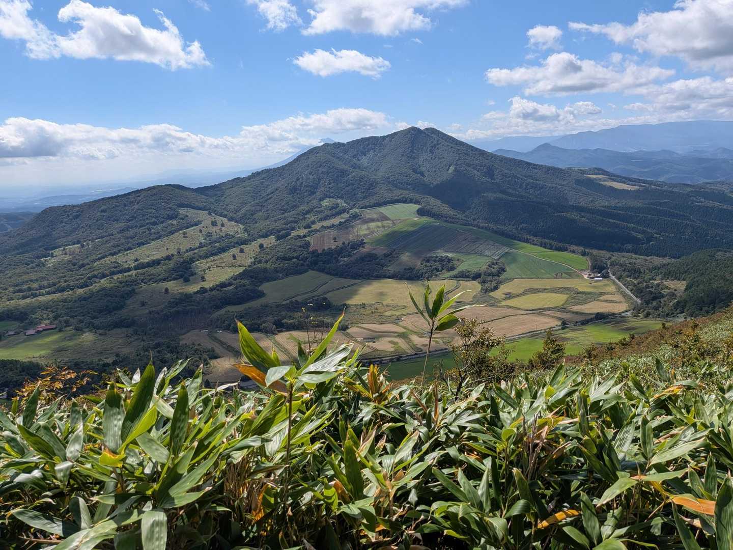 疲れたら😮‍💨七時雨山の風景を見て一息つきます🤗