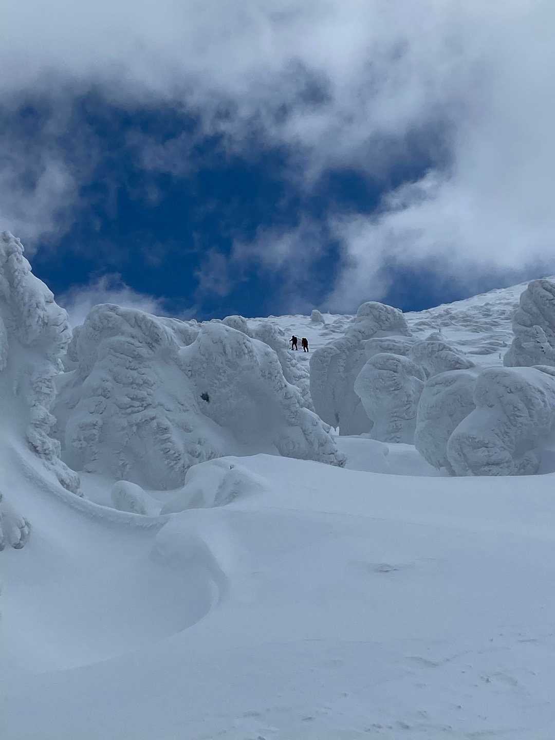 まさか、箕輪山で
スノーモンスターがみれるとは！

奥に、写真を撮ってくれた方々です。
気をつけて行ってらっしゃい🖐️
