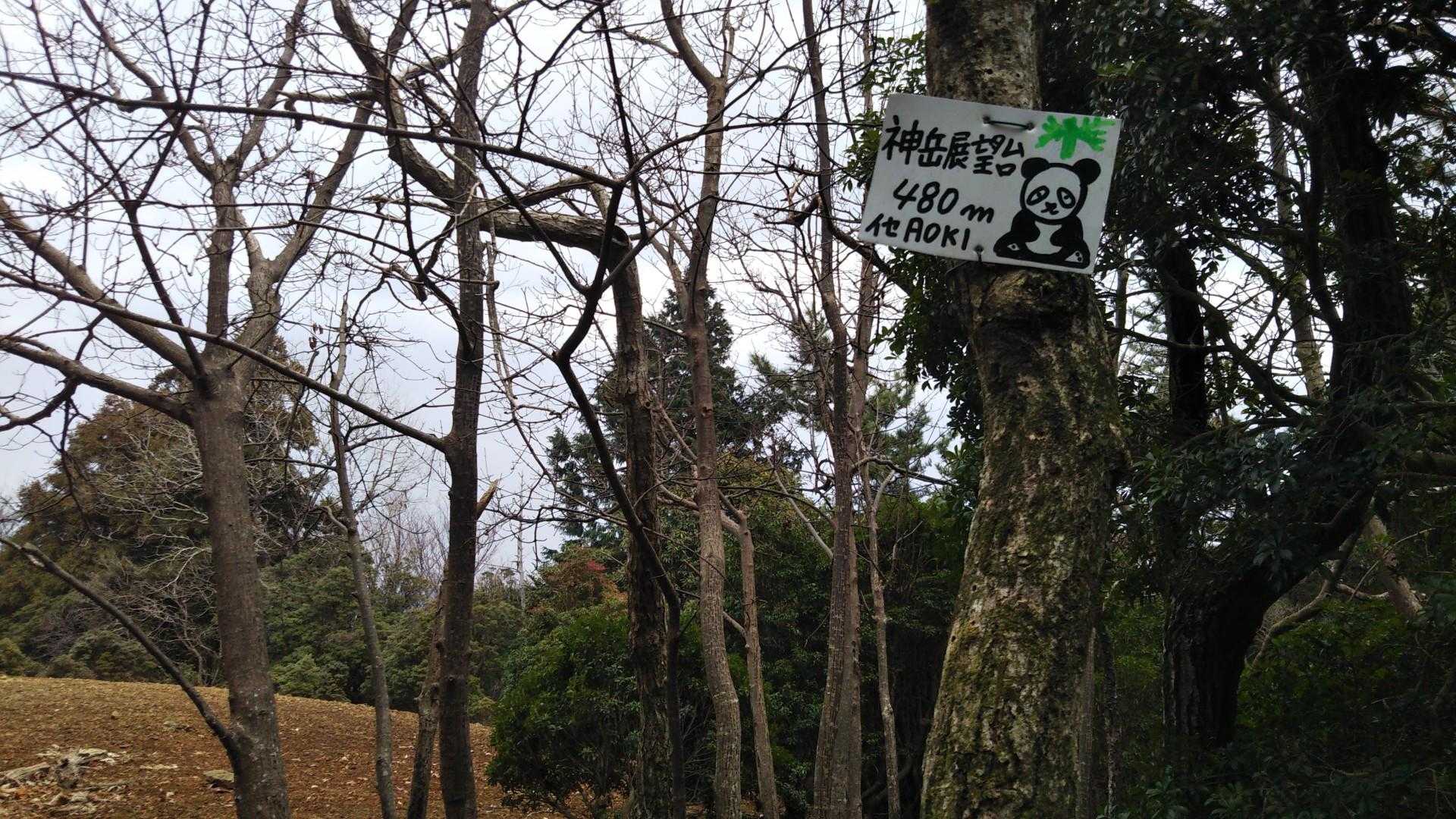 神岳登り口-神薗の頭-神岳 往復コースの写真