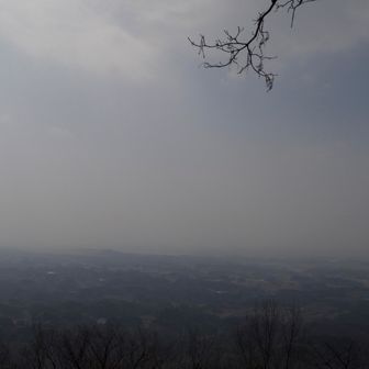 辛うじて須賀川市街までは見える
花粉のせいか