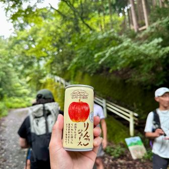 トマトまたはりんごをご用意していただいたので、私はりんごジュースをチョイス。