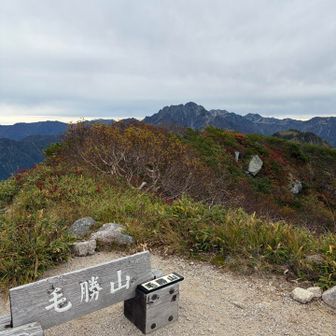 素敵です⛰️
曇ってますが、展望が素晴らしい👍

奥から戻って来られた方とお話ししましたが、道が途中からわからなくなってるとのこと。んー、上から見てる分には、思ったより行けそう？🤔って思ってたので、やはり厳しいってことですね😰