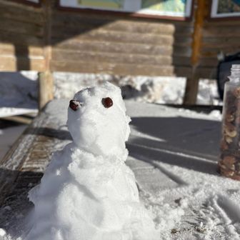 ⛄️ おめめは麦チョコ。

このあと、スタッフが美味しく食べました。