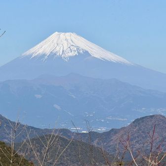 城山から、愛鷹連峰と手前に沼津アルプス