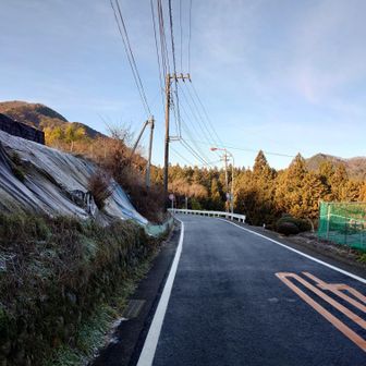 今日は焼山登山口バス停からスタートです。
バスを降りて進行方向へ少し歩いた所です。