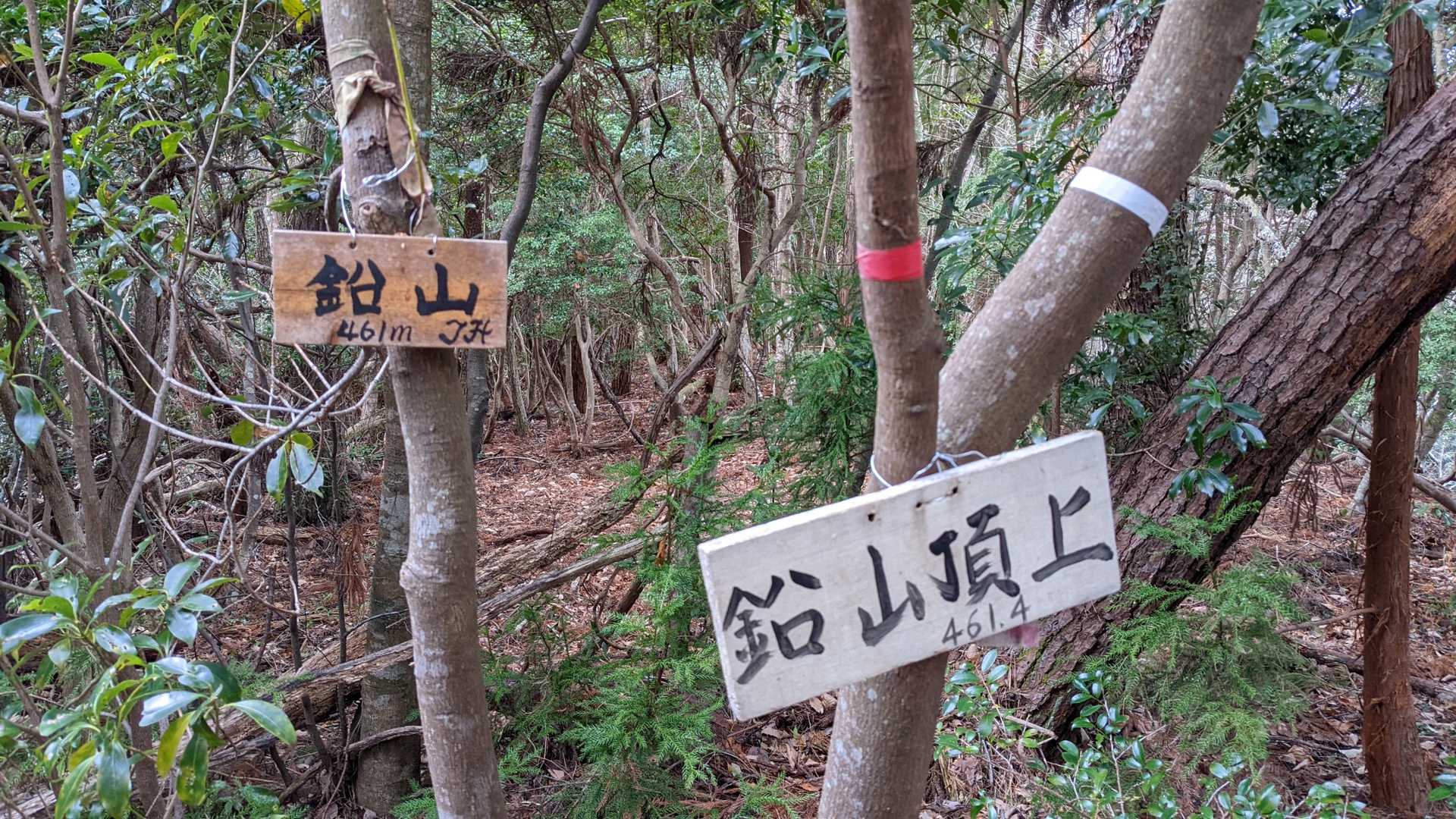 山頂到着！
さっきと同じプレートの競演😉