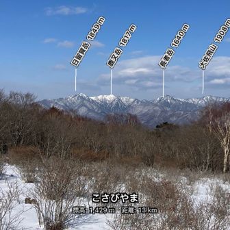 日留賀岳の位置がいつも分からないのだが、
今日は山ナビで確認😊