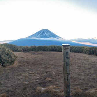 登頂　
大分余裕を見たせいか、山頂で45分待ちとなりました　
寒い