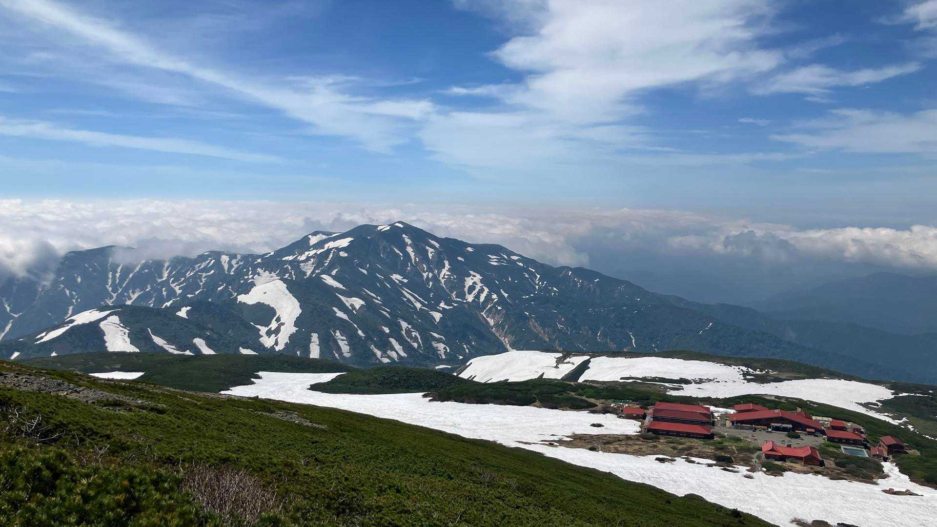 振り返って室堂と別山
いい景色すぎます
よき日に来ささていただきました