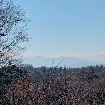 お！
丹沢山地見える♪