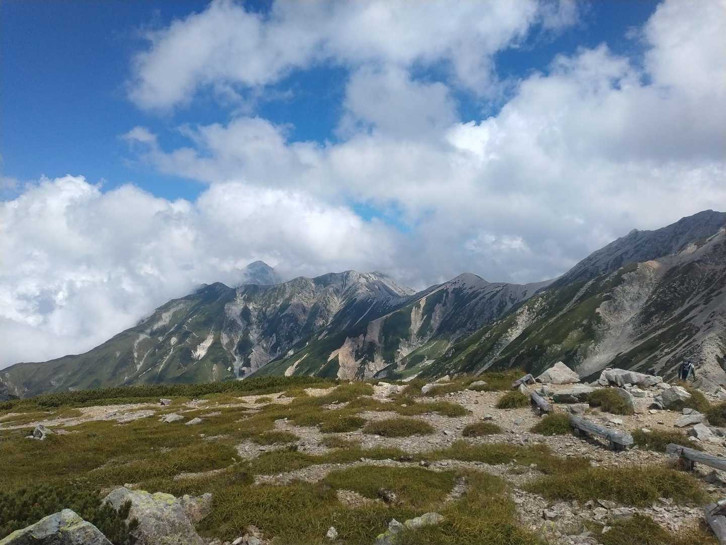 剣岳見えた😄。