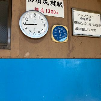 成就駅に到着、気温4℃😀