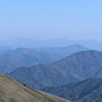 遥か遠くに雪を被った剣山が見える☃️