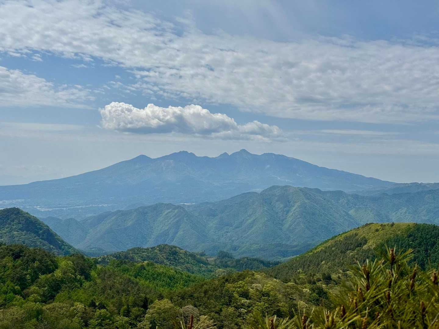 太刀岡山-越道峠-鬼頬山-黒富士-升形山-八丁峠-曲岳-曲 縦走コースの写真
