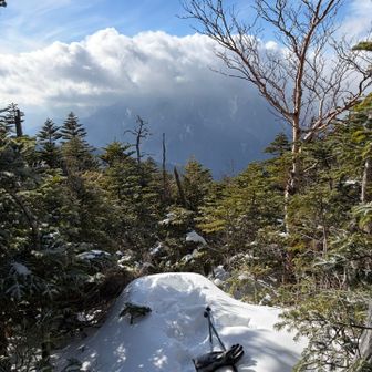 南アルプスは荒れ模様
