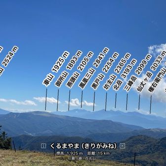 車山越しに南アルプス