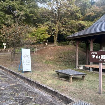 森を抜けたら公園の中です