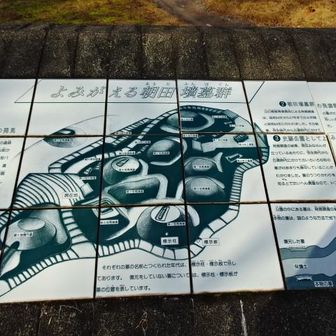 朝田墳墓群の中を通って見学して行く。