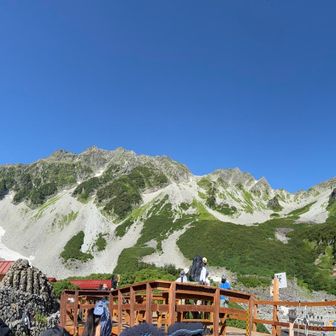 涸沢ヒュッテで小休止
パノラマで撮ってみる📷