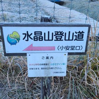 水晶山は踏破済だが、経路を変え新ピークを踏む。