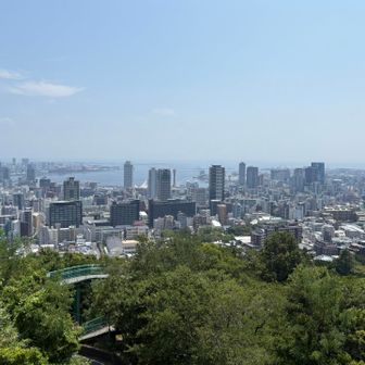 神戸の街並み
小さいけど真ん中にポートタワー🗼が見えますここは有名な夜景🌃の名所です