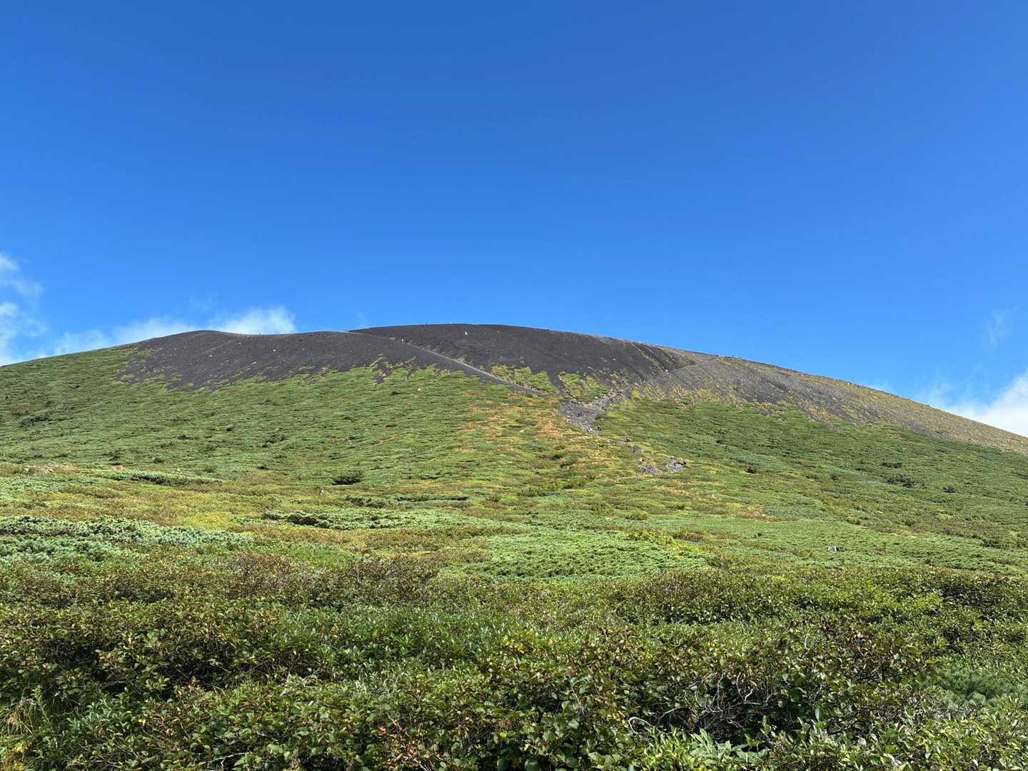 岩手山🤩
こちらもめちゃ素敵ーっ🤩🤩🤩青空でテンションあがっちゃう⬆️⬆️
写真だと分からなくなったのですが、沢山の人が歩いています。