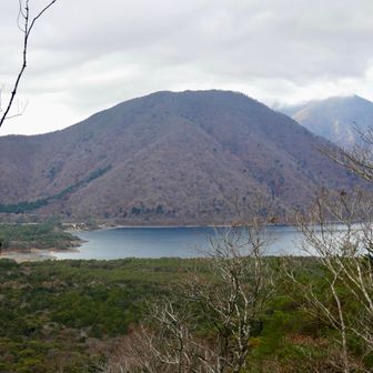 本栖湖と竜ヶ岳。