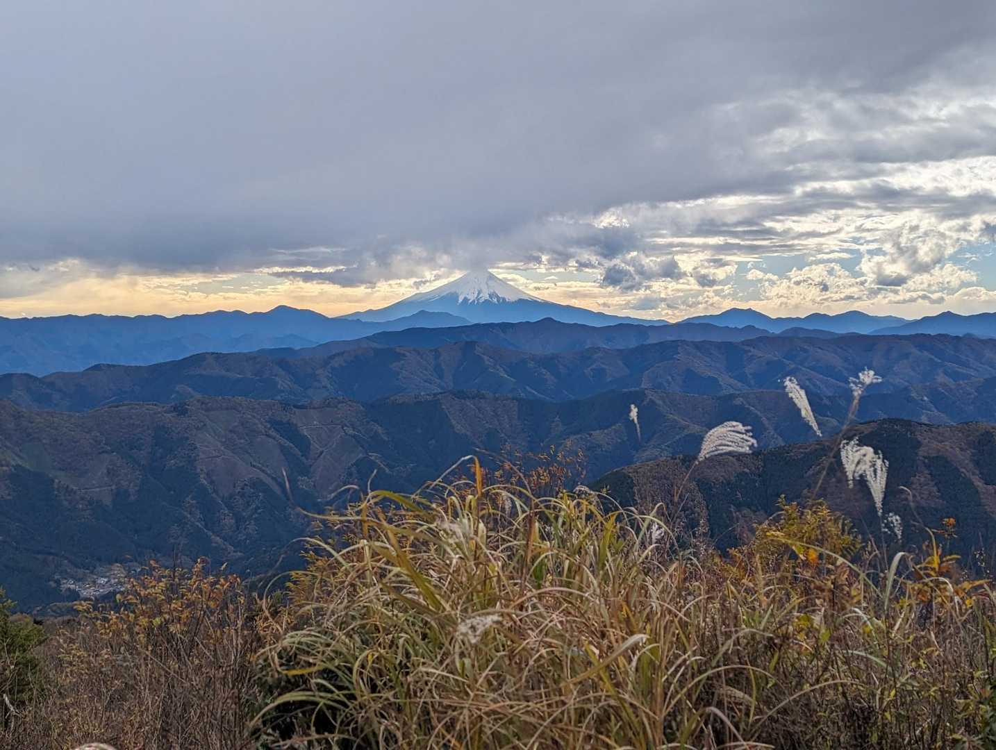 大岳山からの富士山。冬の富士山は最高