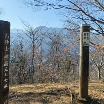 石砂山
山頂までの急登✖️落ち葉、のぼりでも滑ってキツイよー