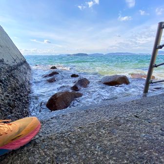 SEA TOなので海岸まで降りて終了🌊