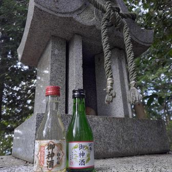 前回は金箔入りに眩んで月桂冠を供えたけど、今回は地酒の川鶴。
引き上げたお神酒は持ち帰って飲んでみよう。
地元の方にも声かけしたけど「持って帰り」ということで