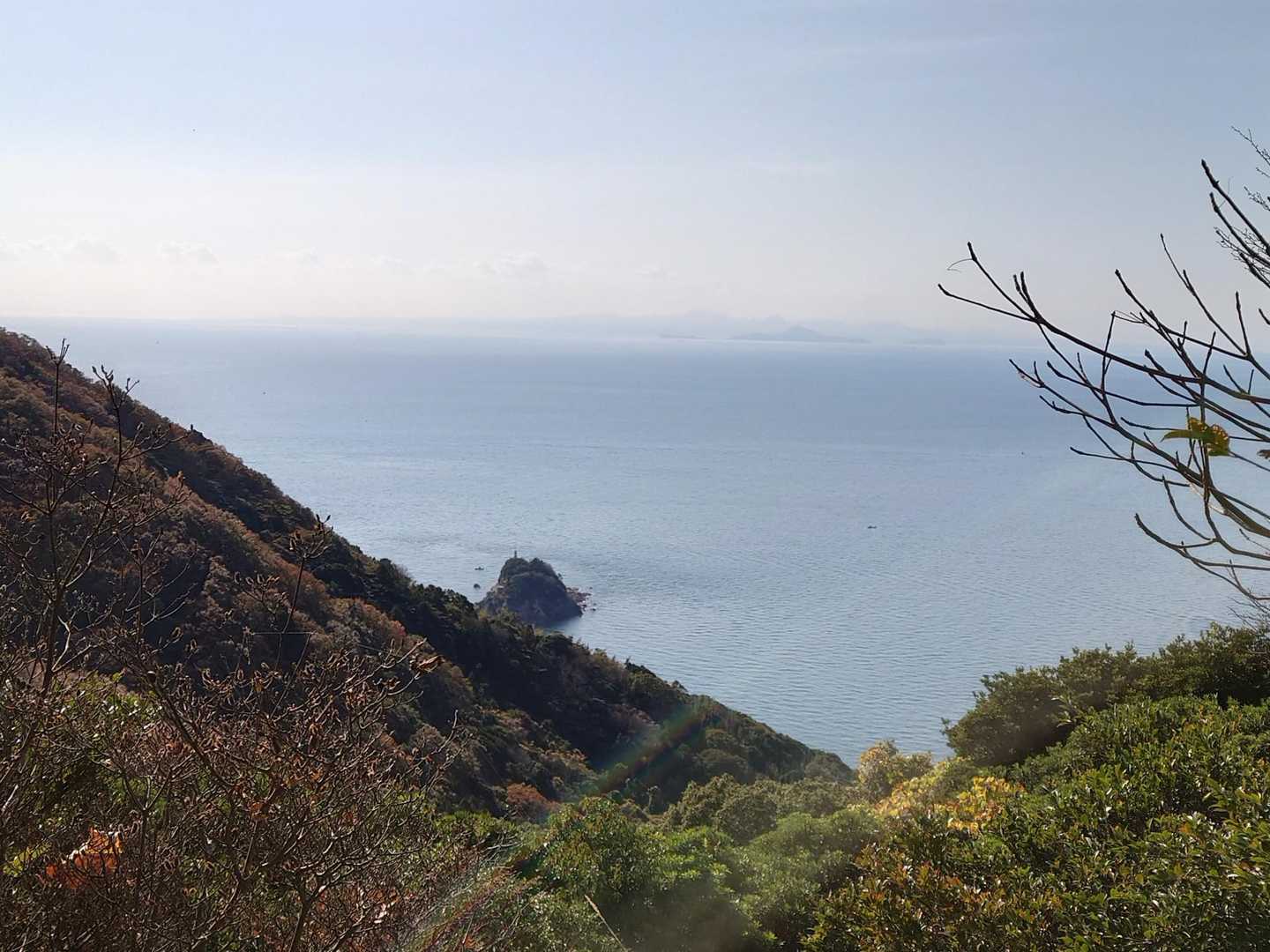 奥畑山-白浜山-スカイ3号ハイキングコース入口-江ノ浦山- 周回コースの写真