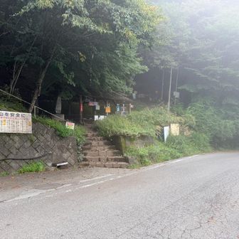 2.3km／540mを登り、やっと夜叉神登山口到着。疲れた・・・。