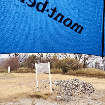 甲山ピークもついでにゲット
上半分はモンベルの折り畳み傘のロゴマークです