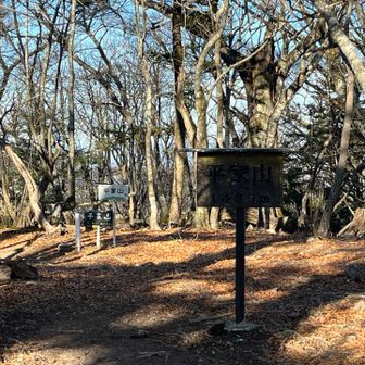 平家山登頂。
山頂標識3つ‼️ 押しが強い😝