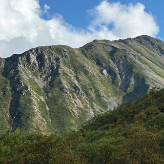 荒川小屋から眺める小赤石岳