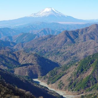 塔の岳から丹沢山への縦走路。絶景だ