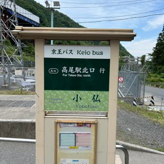 何とか小仏バス停に辿り着きました。やれやれ。
