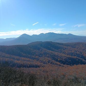 山頂から少し下った展望台から