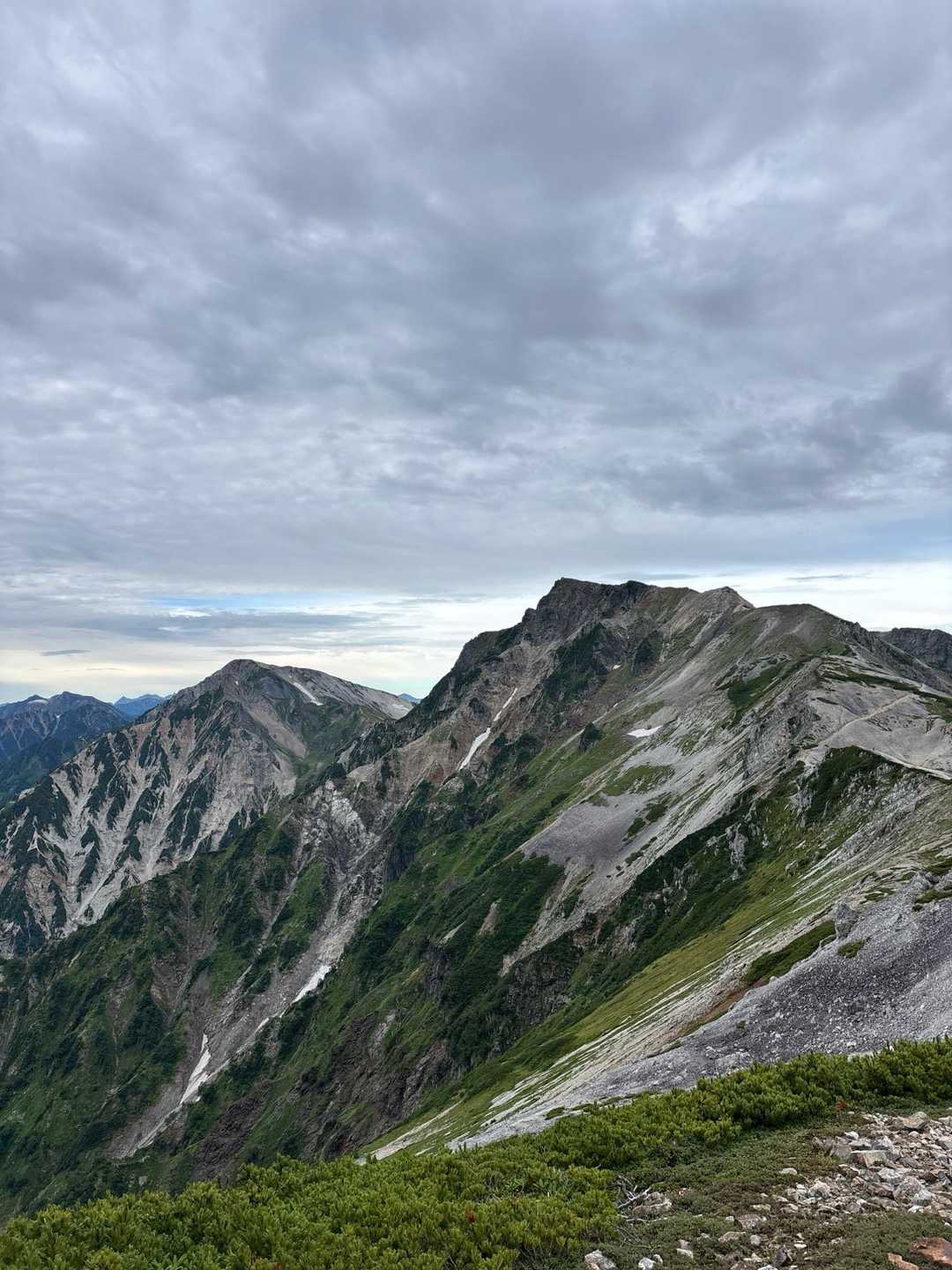 白馬岳-小蓮華山-船越の頭-乗鞍岳-天狗原-栂池登山道入口 縦走コースの写真