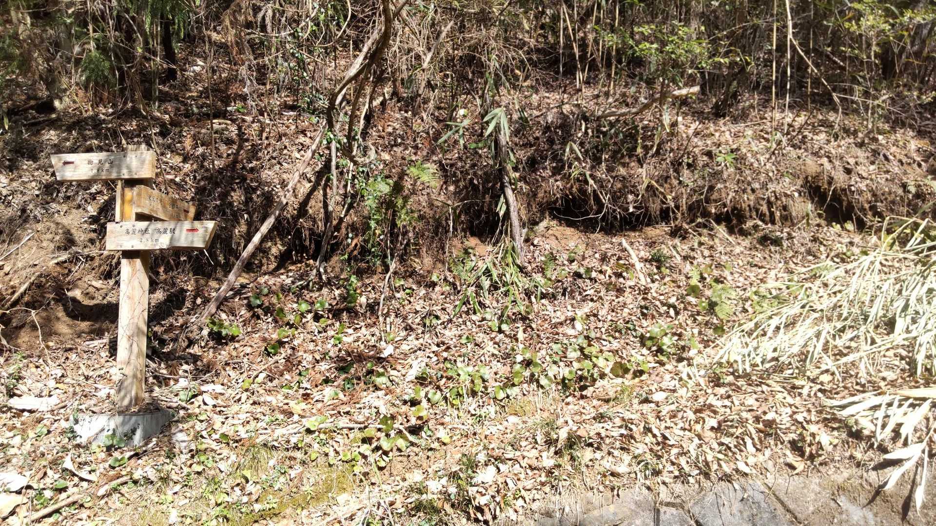 ここから山道に入り滝沢の滝方面へ行きます