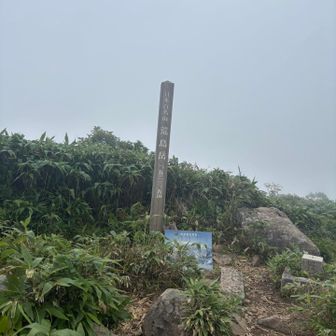 山頂到着‼️
周り真っ白け