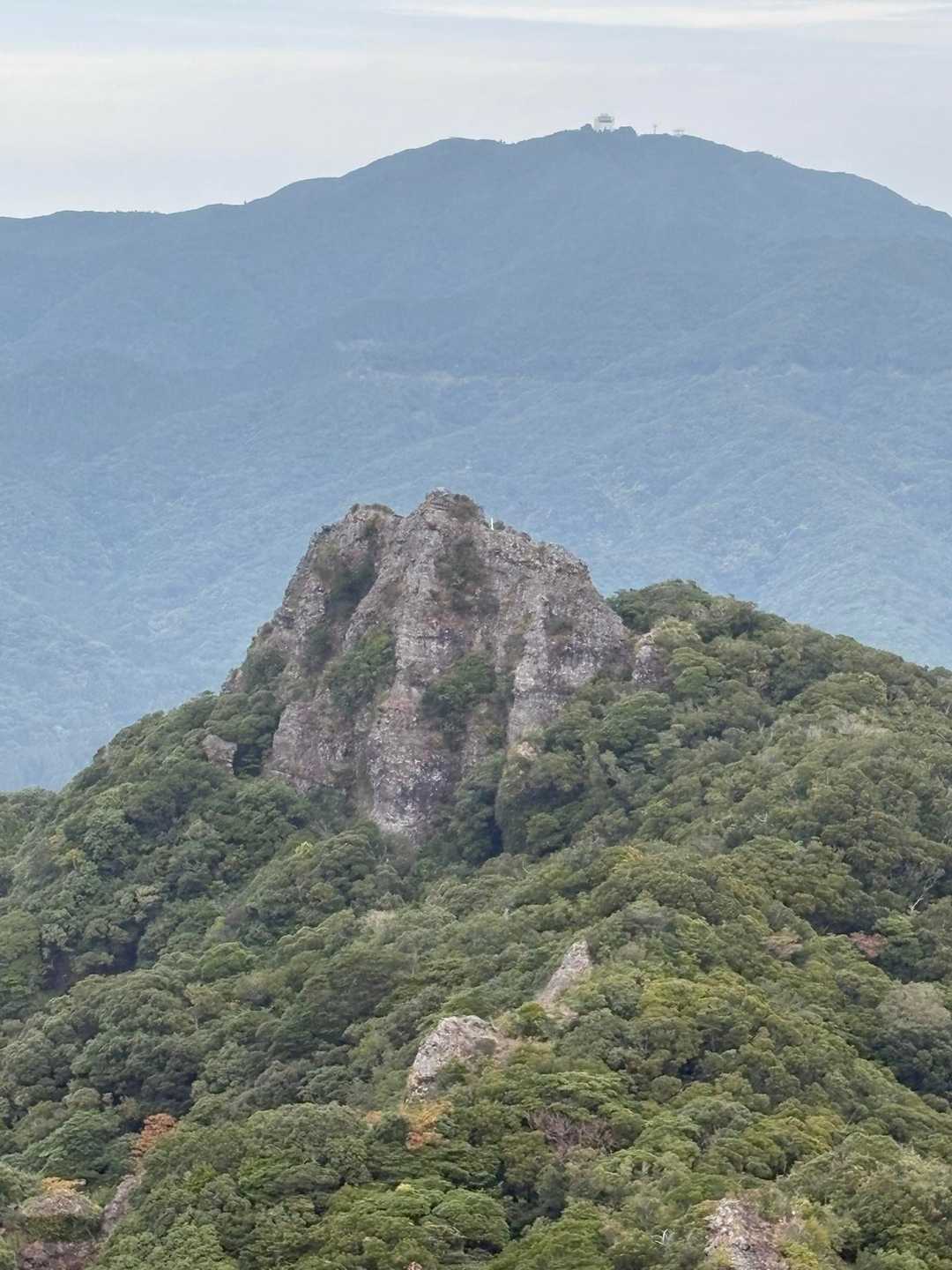 磯間嶽とほぼ同レベルまで登ってきた
更に向こう側には
まだ登っていない長屋山が。
そのうち行くでー！