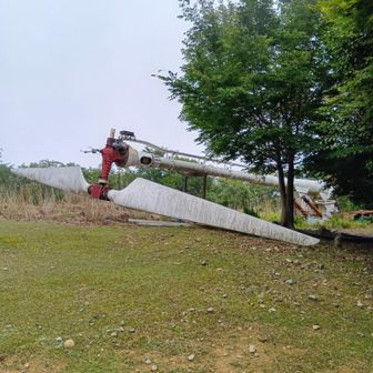 風力発電の試験機かな？