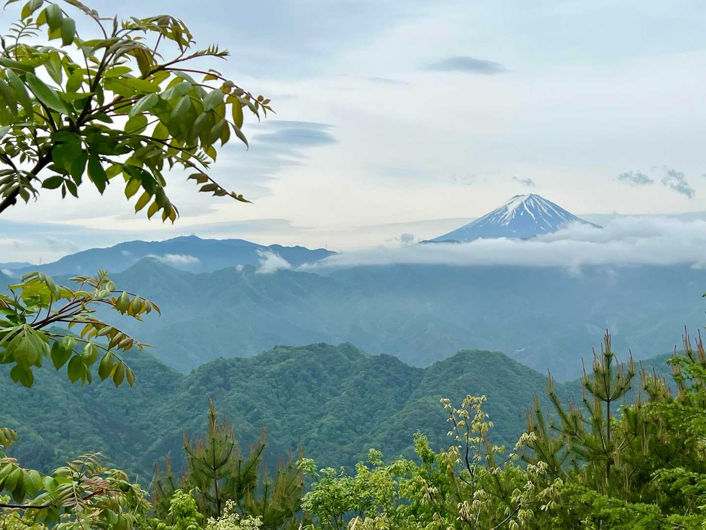 三ッ峠と富士山😊